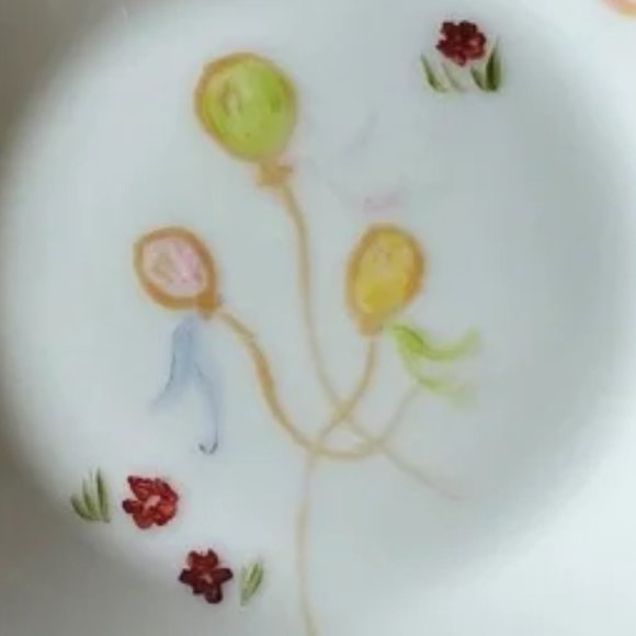 Set: DEMITASSE Bunny cup and sauce, Flowers, Balloons Espresso demitasse 4oz - Picture 11 of 14